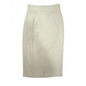 RAOUL Pencil Skirt with Back Slit in Ivory (US 2)